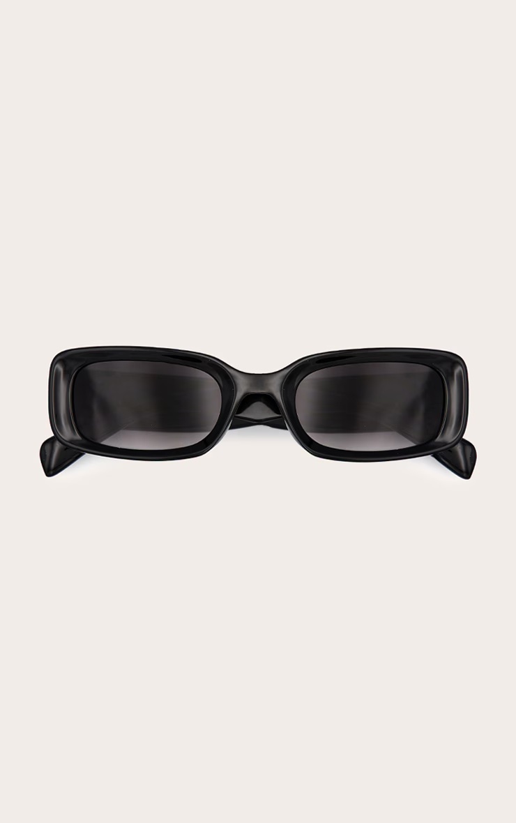 Black Rectangular Slim Frame Sunglasses 1 Black Rectangular Slim Frame Sunglasses