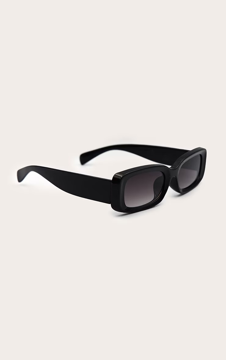 Black Rectangular Slim Frame Sunglasses 5 Black Rectangular Slim Frame Sunglasses