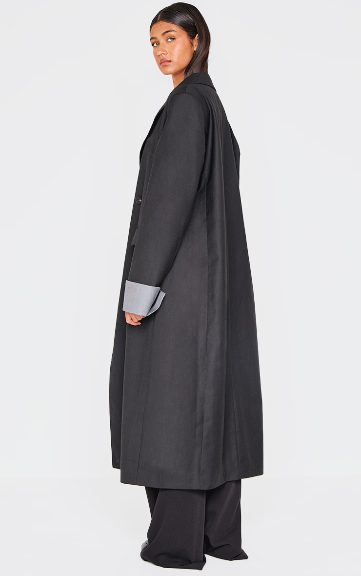 Black Tailoring Trim Trench Coat 5 Black Tailoring Trim Trench Coat