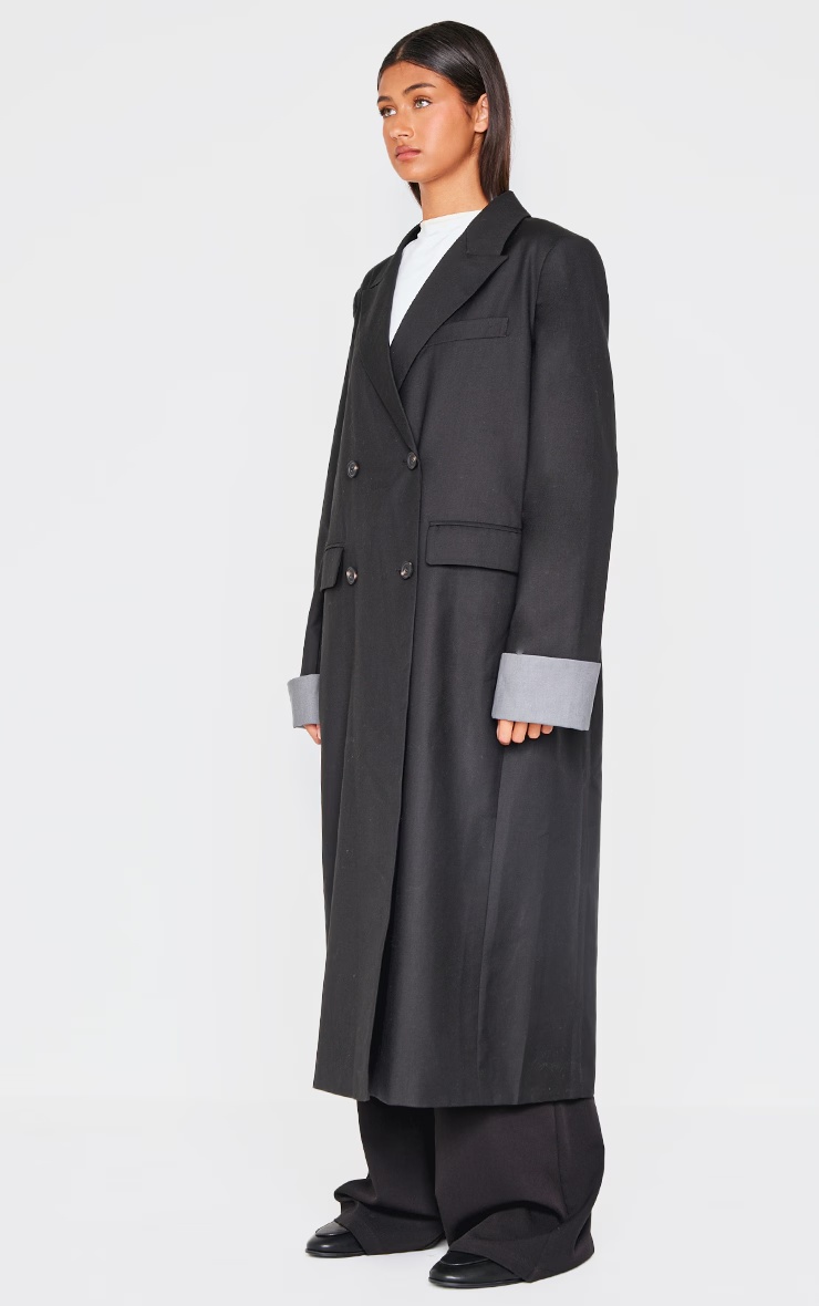 Black Tailoring Trim Trench Coat 6 Black Tailoring Trim Trench Coat