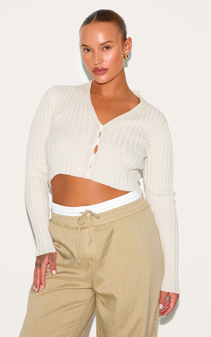 Plus Light Nude Sheer Knitted Cardigan 1 Plus Light Nude Sheer Knitted Cardigan