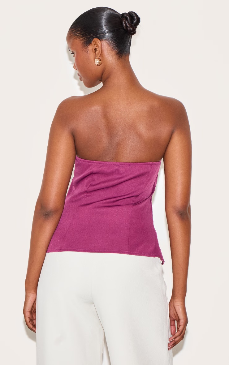 Wine Peplum Bandeau 2 Wine Peplum Bandeau