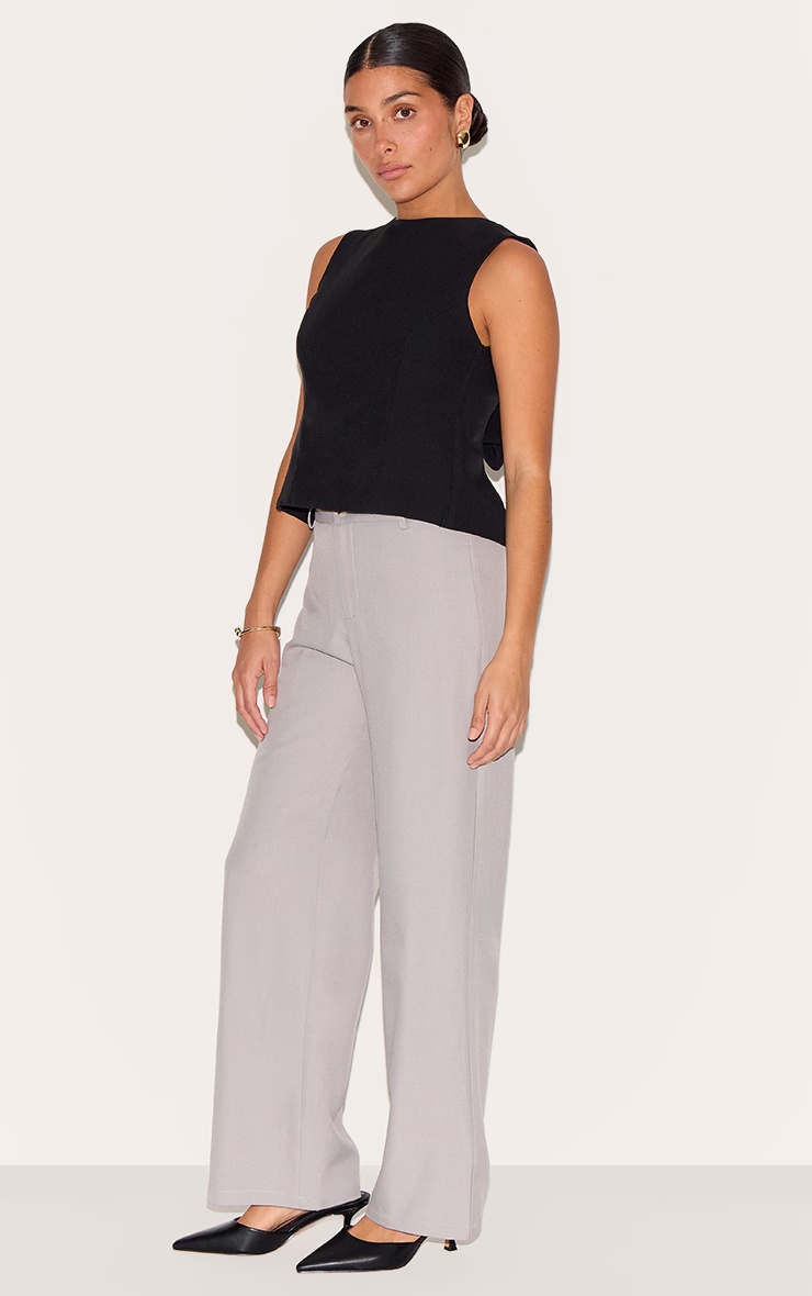 Petite Black Sleeveless Bow Detail Top 3 Petite Black Sleeveless Bow Detail Top