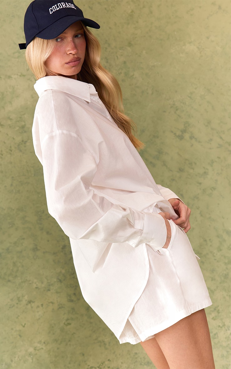 White Embroidered Linen Floaty Shorts 3 White Embroidered Linen Floaty Shorts