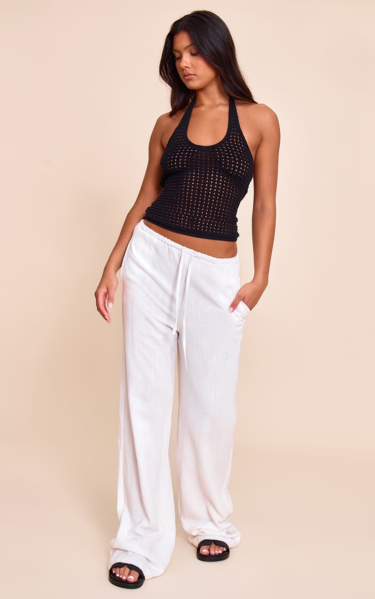 Black Crochet Halter Top 3 Black Crochet Halter Top