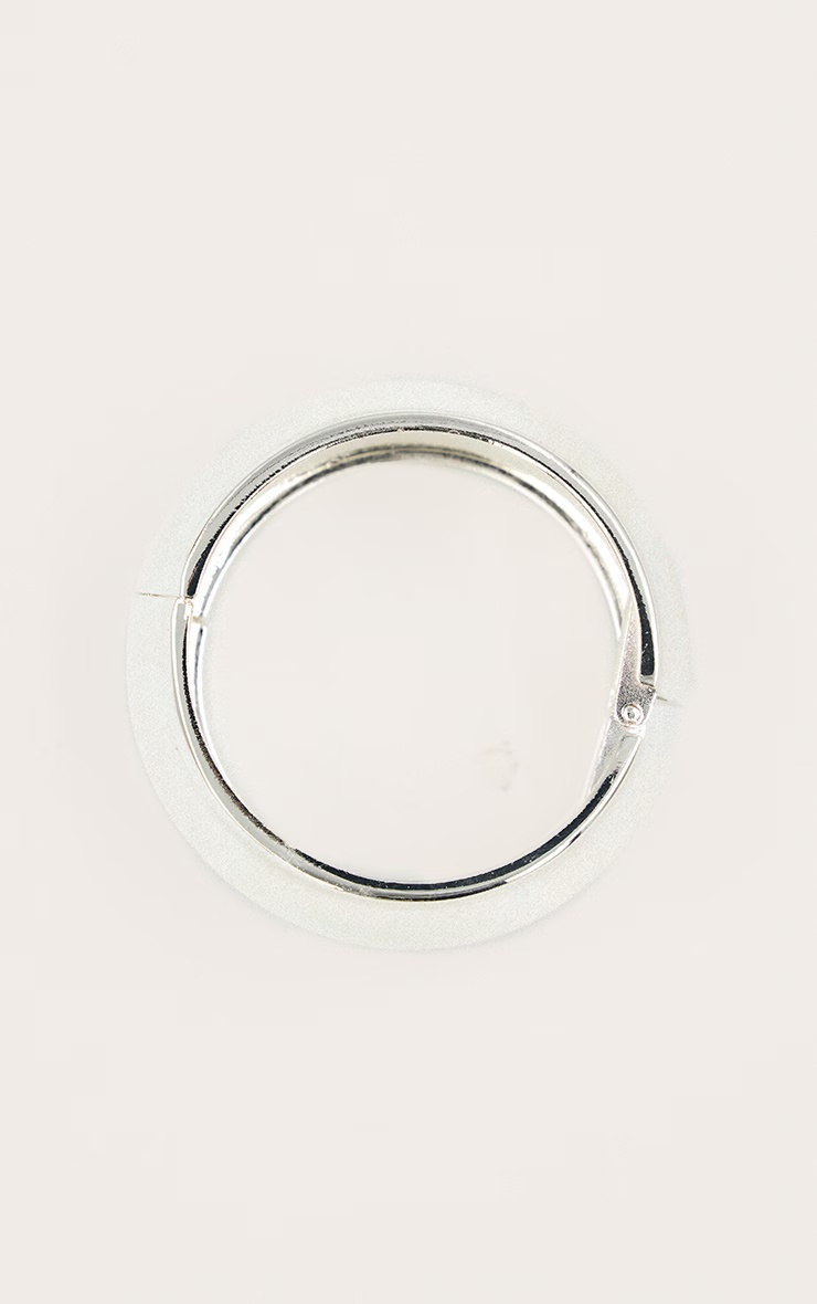 Silver Chunky Asymmetrical Clasp Cuff 3 Silver Chunky Asymmetrical Clasp Cuff