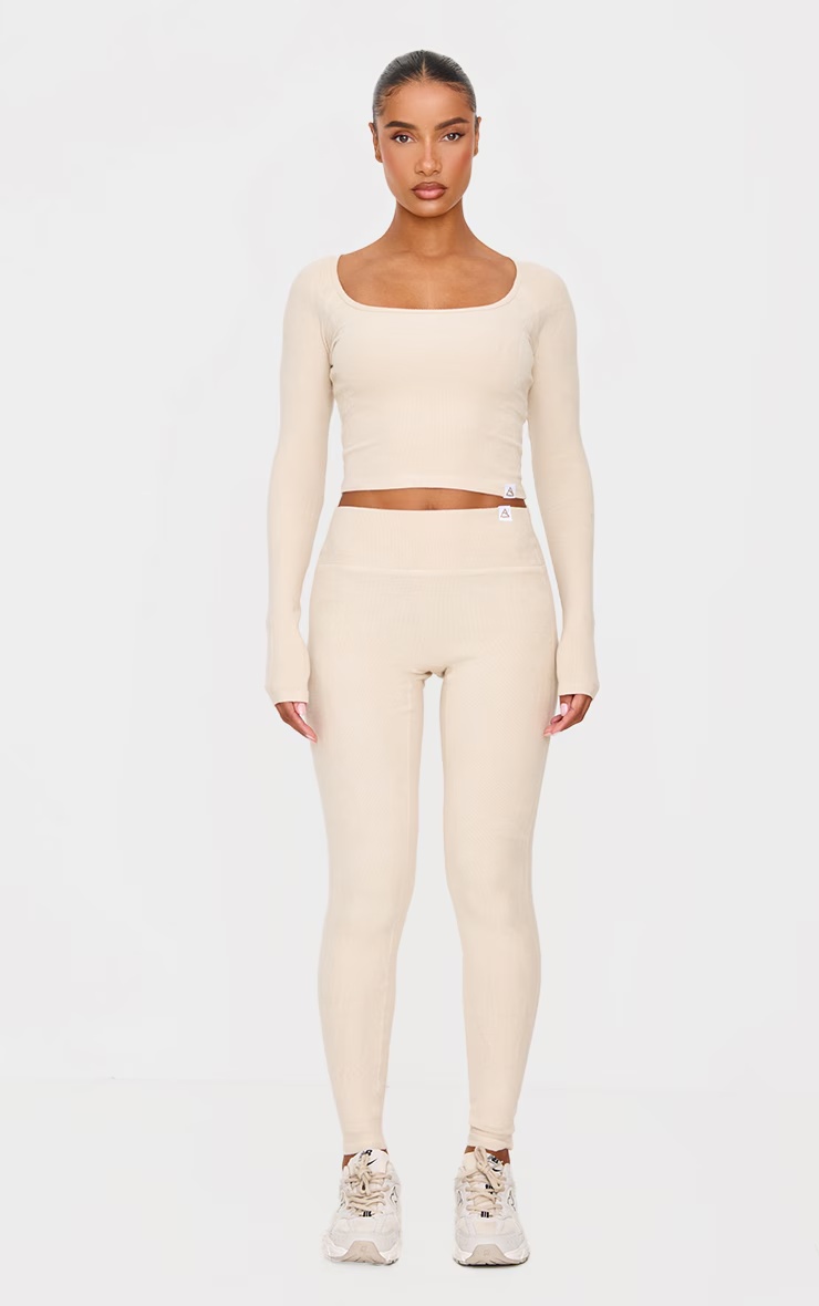 Butter Yellow Brushed Rib Under Layer Leggings