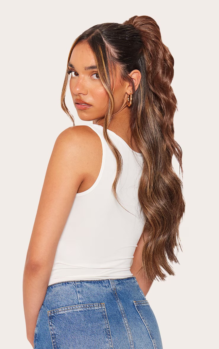 Lullabellz Brushed Out Wave 16¡± Claw Clip Pony In Chestnut
