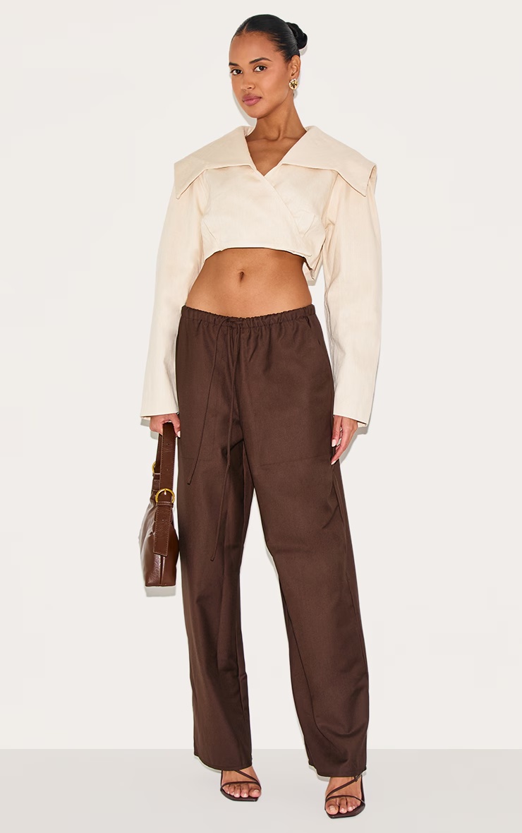 Sand Cross Over Asymmetric Cropped Jacket 6 Sand Cross Over Asymmetric Cropped Jacket