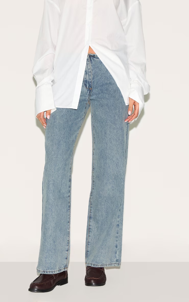 Vintage Wash Low Rise No Waistband Straight Leg 4 Vintage Wash Low Rise No Waistband Straight Leg