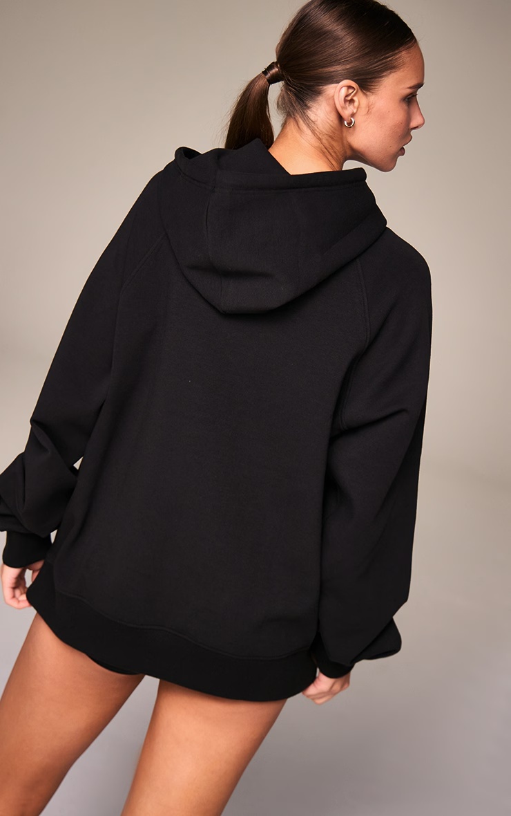 Black Embroidered Interlock Hoodie 5 Black Embroidered Interlock Hoodie