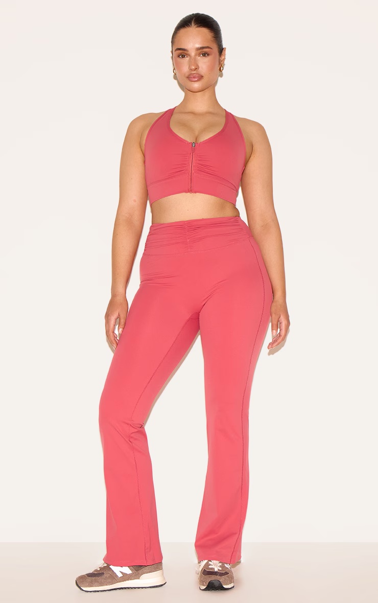 Shape Rose Active Ruched Zip Front Cupped Sports Bra 3 Shape Rose Active Ruched Zip Front Cupped Sports Bra