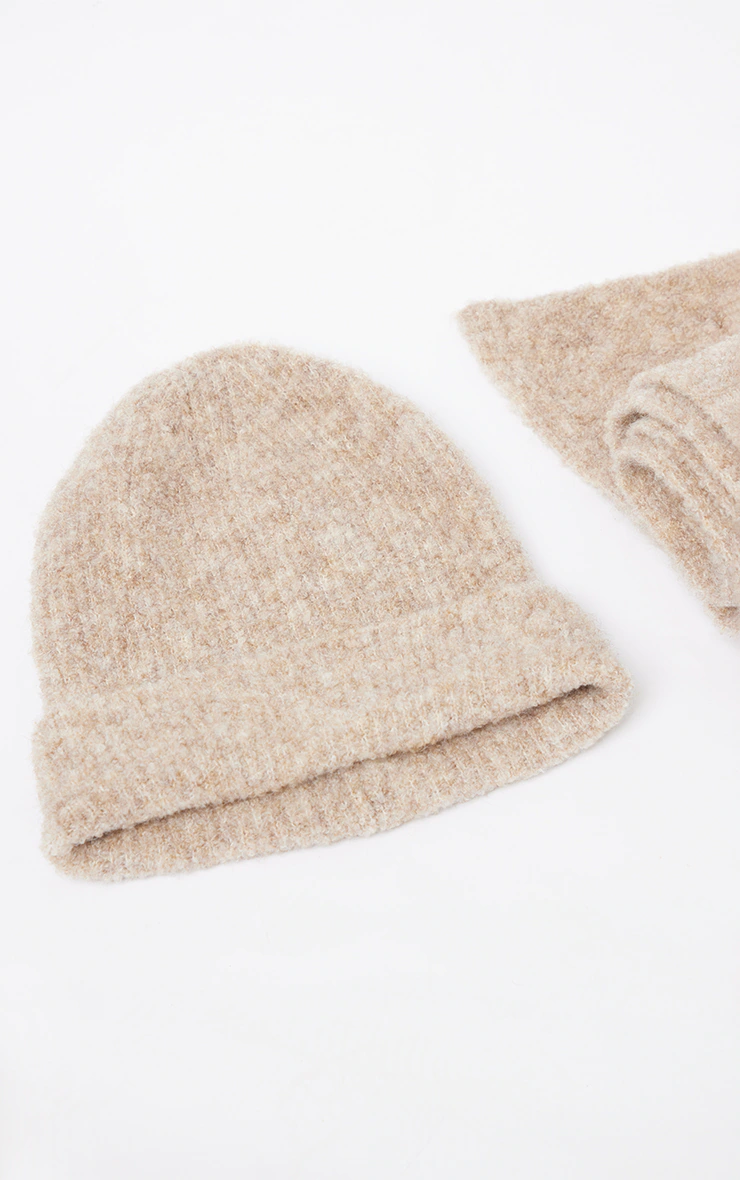 Beige Soft Ribbed Knit Beanie 3 Beige Soft Ribbed Knit Beanie