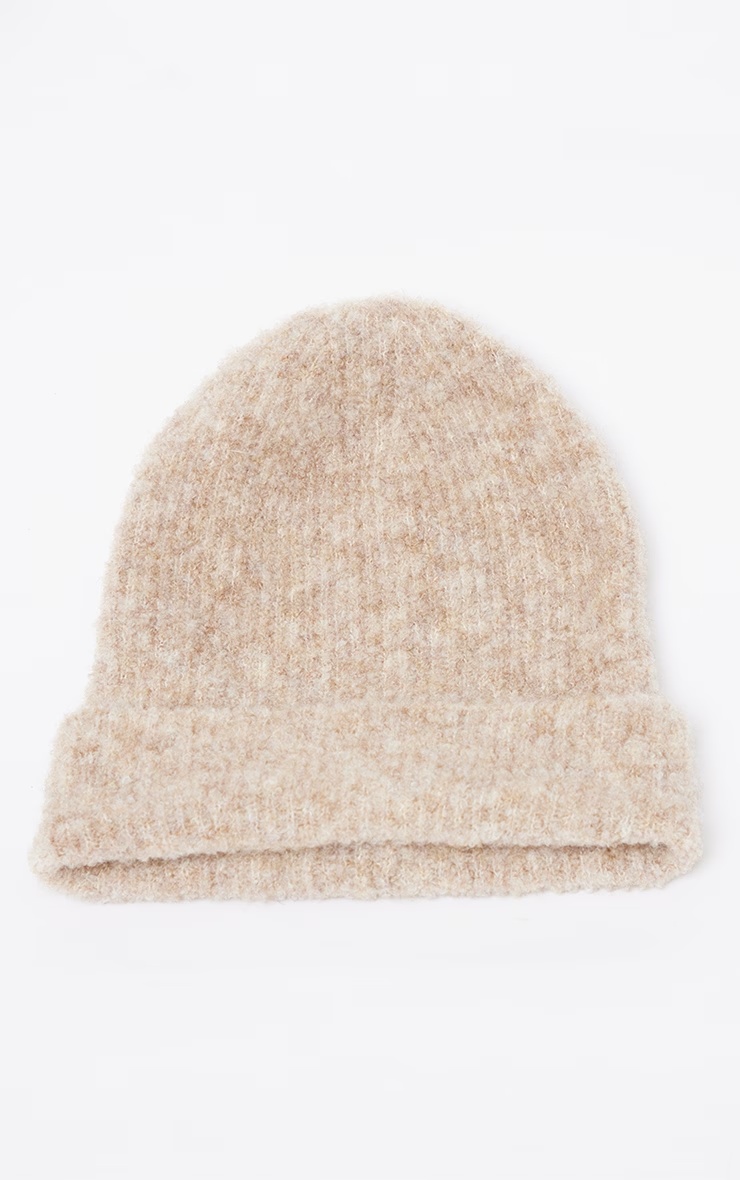 Beige Soft Ribbed Knit Beanie 5 Beige Soft Ribbed Knit Beanie