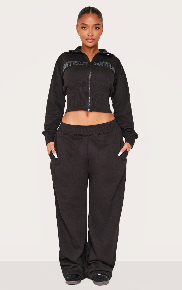 Shape Black Waistband Detail Wide Leg Joggers 1 Shape Black Waistband Detail Wide Leg Joggers