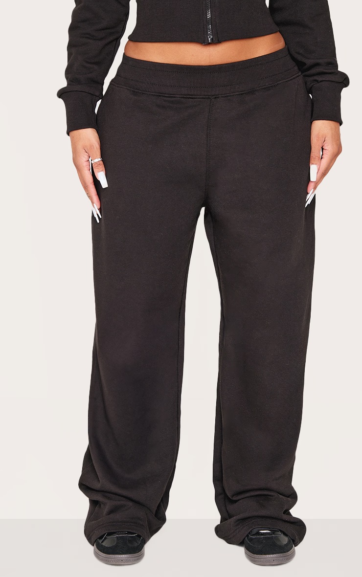 Shape Black Waistband Detail Wide Leg Joggers 2 Shape Black Waistband Detail Wide Leg Joggers