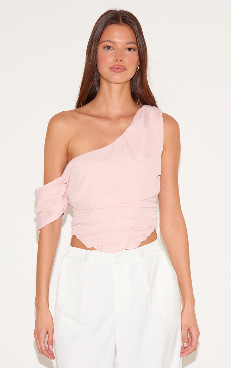 Light Pink Woven Drape Corset 1 Light Pink Woven Drape Corset